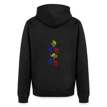 Bière de singe Drôle Coloré - Veste à capuche bio Premium Unisexe - noir - Dos - Nico (187cm)