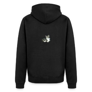 Baby kitten little Princess kitty - Unisex Premium Organic Zip Hoodie - black - Back - Nico (187cm)