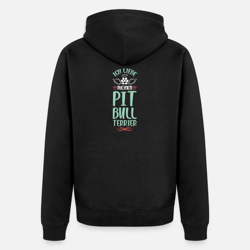 J’adore mon Pit Terrier - Veste à capuche bio Premium Unisexe - noir