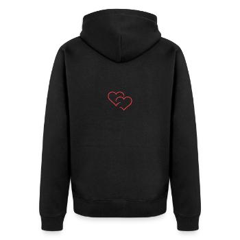 valentinsday - Veste à capuche bio Premium Unisexe - noir - Dos - Nico (187cm)