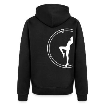 Une demi roue - Veste à capuche bio Premium Unisexe - noir - Dos - Nico (187cm)