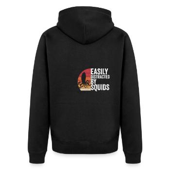 Calmar géant Fruits de mer - Veste à capuche bio Premium Unisexe - noir - Dos - Nico (187cm)