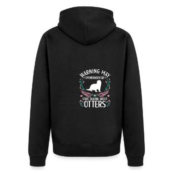 Tenue de loutre Amoureux de la loutre de mer - Veste à capuche bio Premium Unisexe - noir - Dos - Nico (187cm)