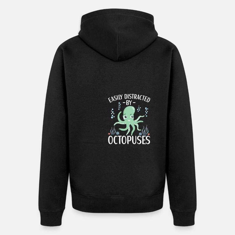 Octopus Outfit Octopus Octopus - Veste à capuche bio Premium Unisexe - noir