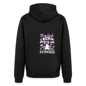 Octopus Outfit Octopus Octopus - Veste à capuche bio Premium Unisexe - noir - Dos - Nico (187cm)