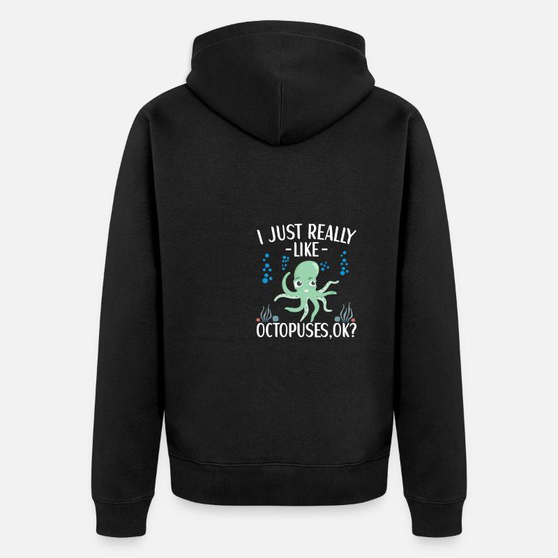 Octopus Outfit Octopus Octopus - Veste à capuche bio Premium Unisexe - noir