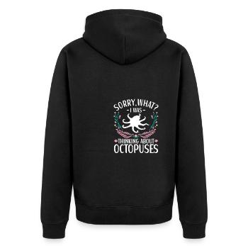 Octopus Outfit Octopus Octopus - Veste à capuche bio Premium Unisexe - noir - Dos - Nico (187cm)