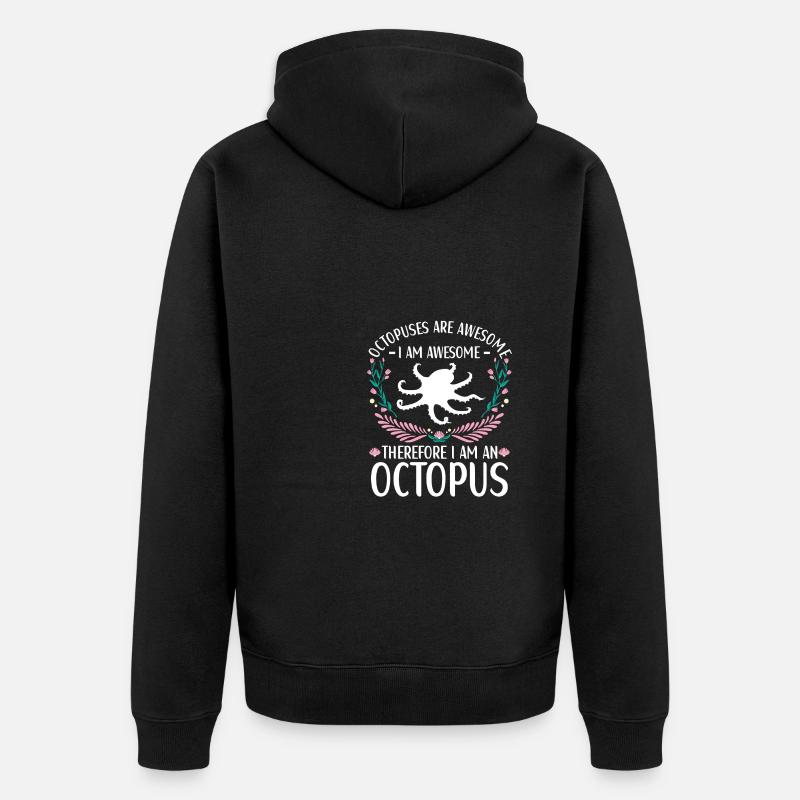 Octopus Outfit Octopus Octopus - Veste à capuche bio Premium Unisexe - noir