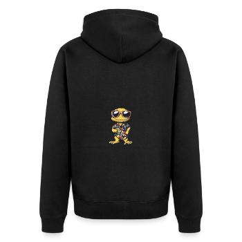 Lézard Bande dessinée Vacances - Veste à capuche bio Premium Unisexe - noir - Dos - Nico (187cm)