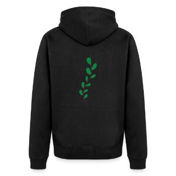 Flower Flower Plant - Unisex Premium Organic Zip Hoodie - black - Back - Nico (187cm)