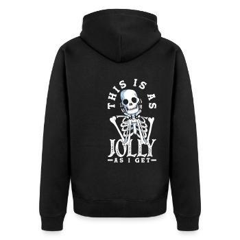 C’est aussi joyeux que je reçois un squelette gothique sombre - Veste à capuche bio Premium Unisexe - noir - Dos - Nico (187cm)