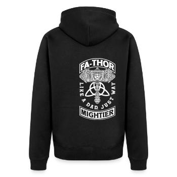 FA-THOR comme un père juste un Viking beaucoup plus puissant - Veste à capuche bio Premium Unisexe - noir - Dos - Nico (187cm)