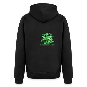 Philodendron, Plantes, Plantes, Amant - Veste à capuche bio Premium Unisexe - noir - Dos - Nico (187cm)