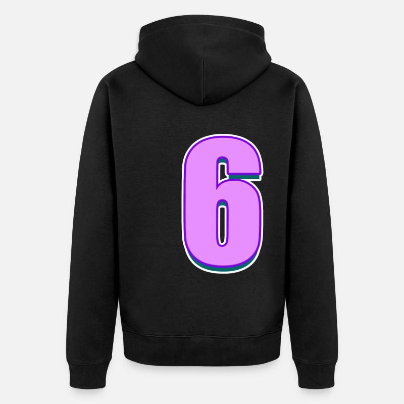 6 - Unisex Premium Bio Zip Hoodie - Schwarz