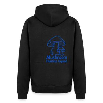 Hunting Mushrooms Nature Vegetables Food - Unisex Premium Organic Zip Hoodie - black - Back - Nico (187cm)