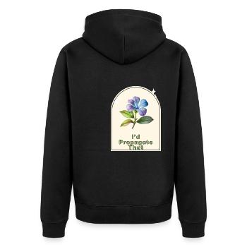 « Je propagerais ça » - Gardener’s Humor Indoor - Veste à capuche bio Premium Unisexe - noir - Dos - Nico (187cm)