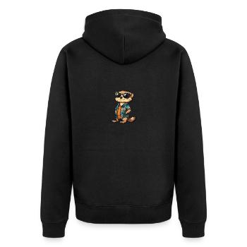 Suricate Cool Été - Veste à capuche bio Premium Unisexe - noir - Dos - Nico (187cm)