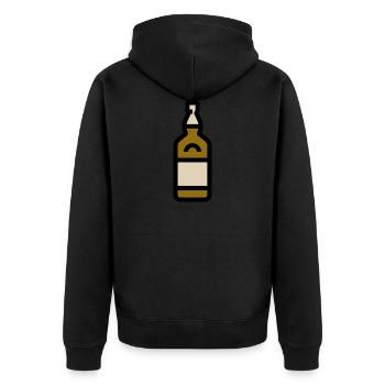Bouteille de whisky, bouteille de whisky - Veste à capuche bio Premium Unisexe - noir - Dos - Nico (187cm)