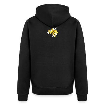 Honey, bee, bees - Unisex Premium Organic Zip Hoodie - black - Back - Nico (187cm)