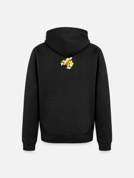 Honey, bee, bees - Unisex Premium Organic Zip Hoodie - black