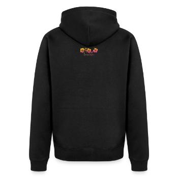 Dominikanische Republik - Unisex Premium Bio Zip Hoodie - Schwarz - Hinten - Nico (187cm)