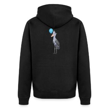 Le bec de la chaussure fête l’anniversaire de l’oiseau - Veste à capuche bio Premium Unisexe - noir - Dos - Nico (187cm)