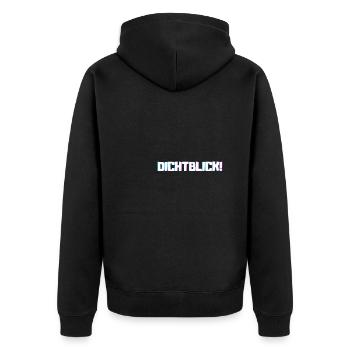 Alkohol Saufen Gruppe PArty Abfeiern - Unisex Premium Bio Zip Hoodie - Schwarz - Hinten - Nico (187cm)