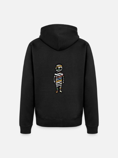 Mummy Halloween Comic - Unisex Premium Organic Zip Hoodie - black