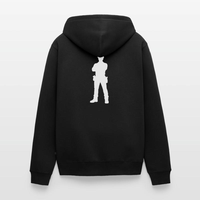 Construction Worker Construction Silhouette Unisex Premium Organic Zip Hoodie