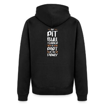 PIT_BULL_TERRIER - Veste à capuche bio Premium Unisexe - noir - Dos - Nico (187cm)