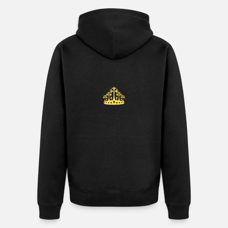 couronne dorée 04 - Veste à capuche bio Premium Unisexe - noir