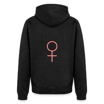 Journée de la femme - Veste à capuche bio Premium Unisexe - noir - Dos - Nico (187cm)