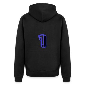 1. 1 YEAR. 1st ANNIVERSARY. 1 YEAR BIRTHDAY - Unisex Premium Organic Zip Hoodie - black - Back - Nico (187cm)