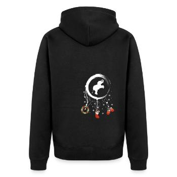 Elefant Weihnachten Weihnachtstraumfänger - Unisex Premium Bio Zip Hoodie - Schwarz - Hinten - Nico (187cm)