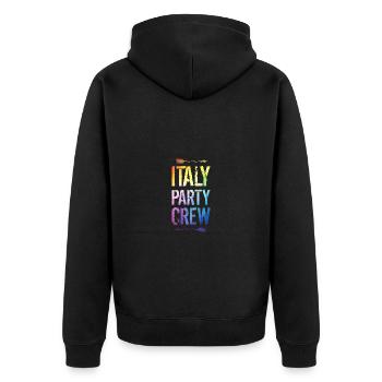 Dicton de l’équipe de fête en Italie - Veste à capuche bio Premium Unisexe - noir - Dos - Nico (187cm)