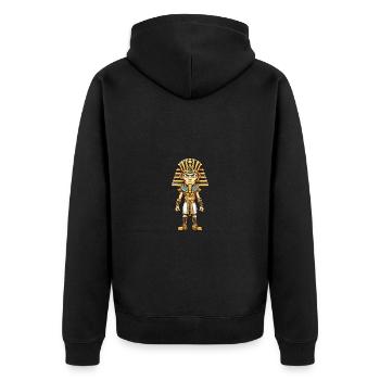 Pharaoh Comic - Unisex Premium Organic Zip Hoodie - black - Back - Nico (187cm)
