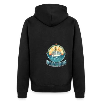 Hambourg Schiffahrt Desgin - Veste à capuche bio Premium Unisexe - noir - Dos - Nico (187cm)