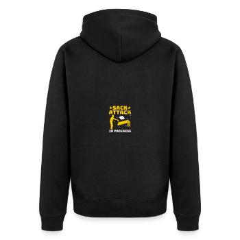 Cornhole Spieler Cornhole Sport Lustig Cornhole Be - Unisex Premium Bio Zip Hoodie - Schwarz - Hinten - Nico (187cm)