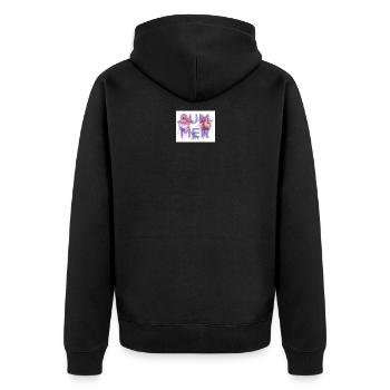 Endless Summer - Unisex Premium Bio Zip Hoodie - Schwarz - Hinten - Nico (187cm)