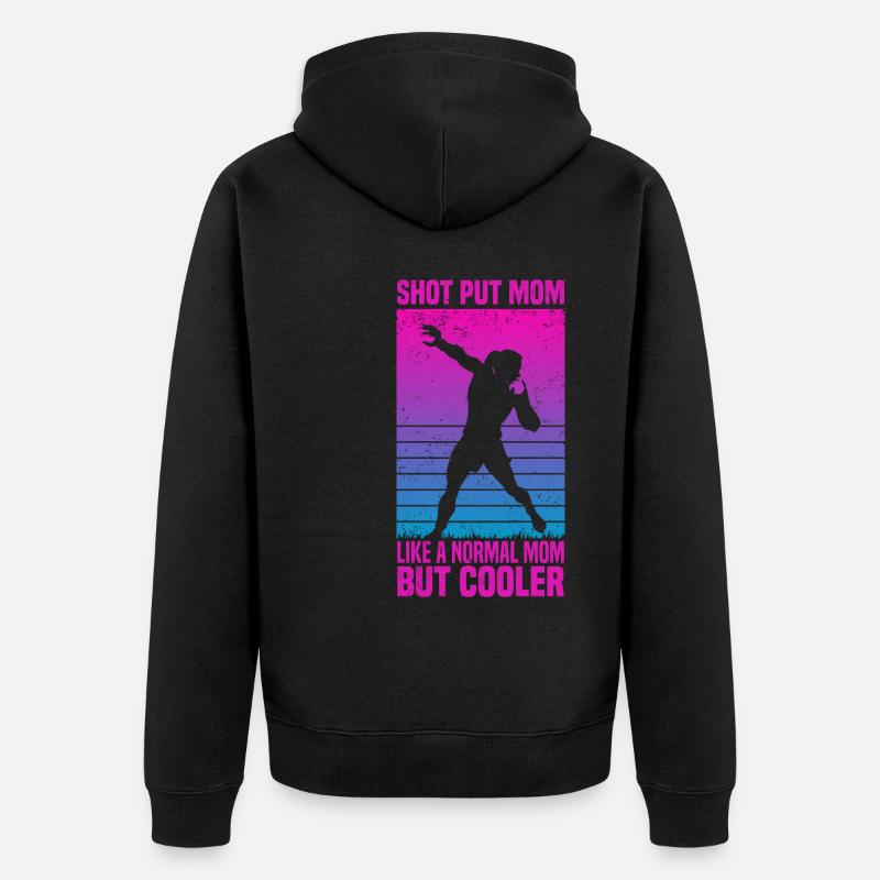 Lancer du poids - Veste à capuche bio Premium Unisexe - noir