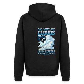 De quoi sont faits les nuages, les serveurs Linux principalement 25 - Veste à capuche bio Premium Unisexe - noir - Dos - Nico (187cm)