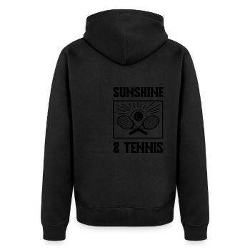 Joueur de tennis d'été Sports de balle Hobby - Veste à capuche bio Premium Unisexe - noir - Dos - Nico (187cm)