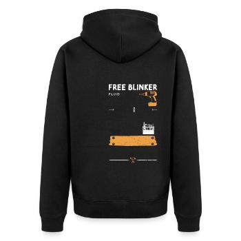 Free Turn Signal Fluid - Handyman - Unisex Premium Organic Zip Hoodie - black - Back - Nico (187cm)