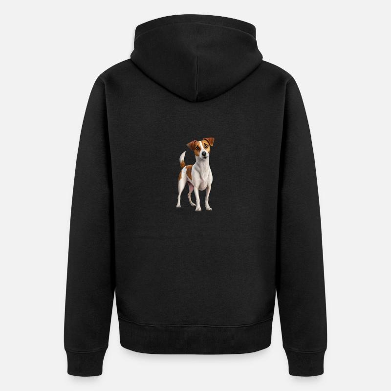 NICE DOG - Unisex Premium Organic Zip Hoodie - black