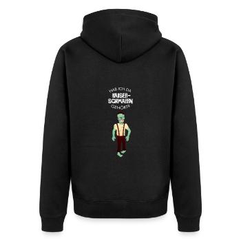 Hab Ich Da Kaiserschmarrn Gehört? Zombie Halloween - Unisex Premium Bio Zip Hoodie - Schwarz - Hinten - Nico (187cm)