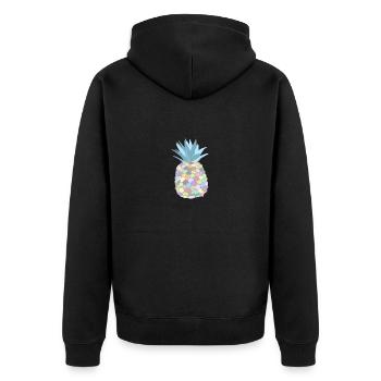 Ananas aux couleurs pastels - Veste à capuche bio Premium Unisexe - noir - Dos - Nico (187cm)