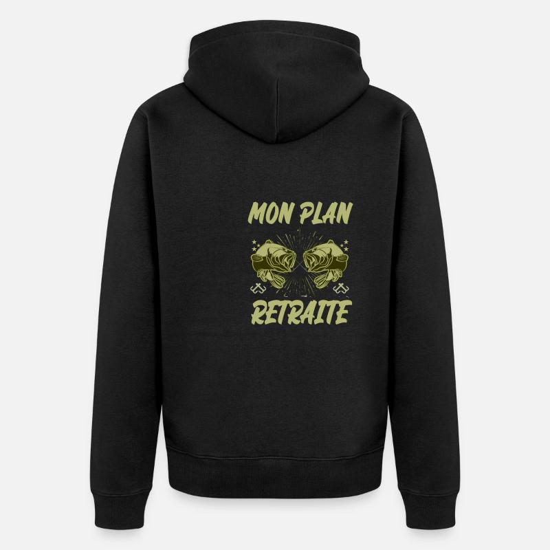 mon plan retraite - Veste à capuche bio Premium Unisexe - noir