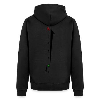 Les vitesses de la moto - Veste à capuche bio Premium Unisexe - noir - Dos - Nico (187cm)
