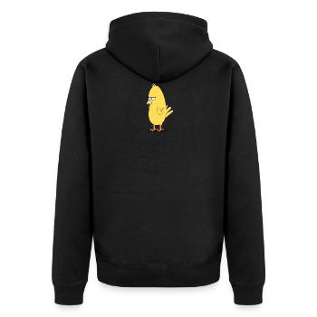 Angry Bird - Unisex Premium Organic Zip Hoodie - black - Back - Nico (187cm)