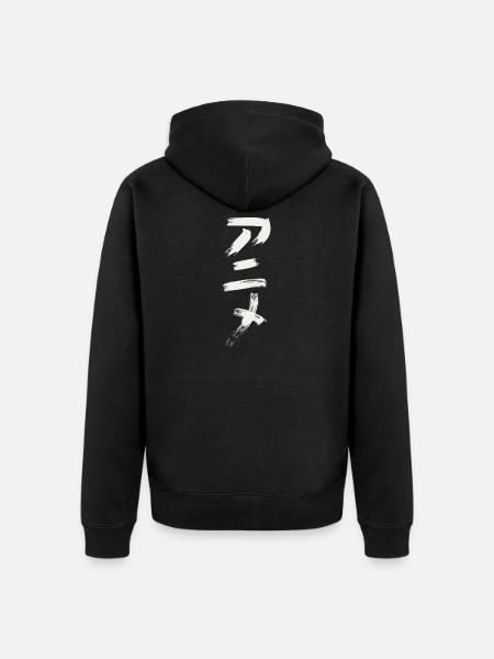 Anime - In Japanese - Unisex Premium Organic Zip Hoodie - black